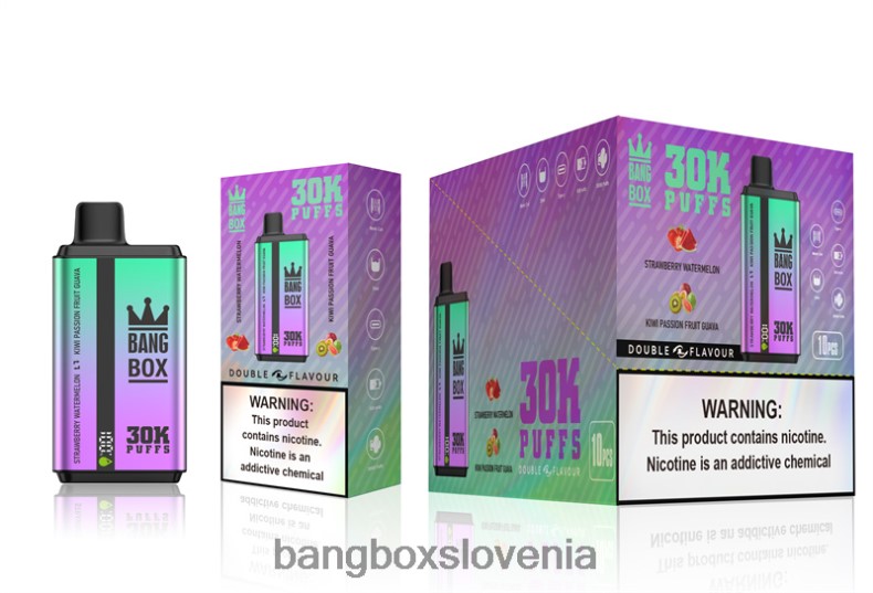 Bang Box Ljubljana - Bang Box 30000 vdihov dvojnih okusov jagoda lubenica & kivi pasijonka guava 4PNRF870