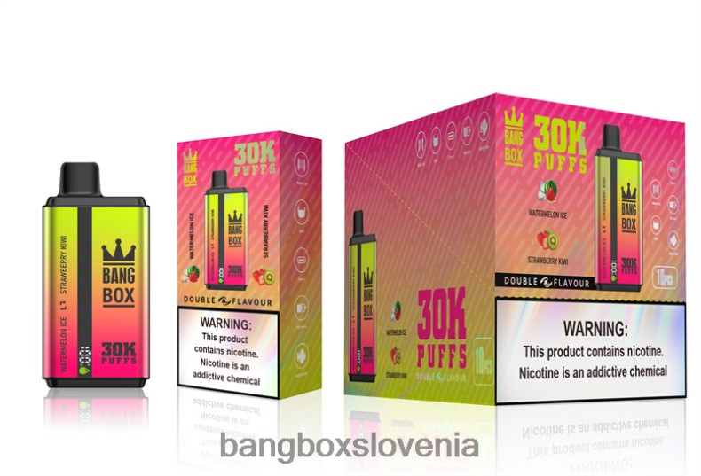 Bang Box Ljubljana - Bang Box 30000 vdihov dvojnih okusov led iz lubenice in jagodni kivi 4PNRF862