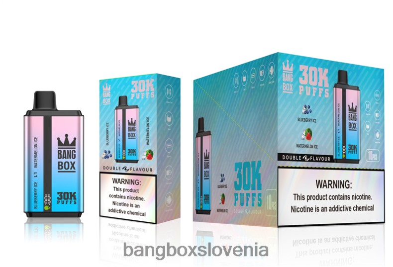 Bang Box Slovenia - Bang Box 30000 vdihov dvojnih okusov borovničev led & led iz lubenice 4PNRF869