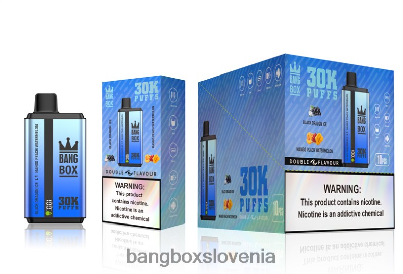 Bang Box Vape Price - Bang Box 30000 vdihov dvojnih okusov black dragon ice & mango breskev lubenica 4PNRF871