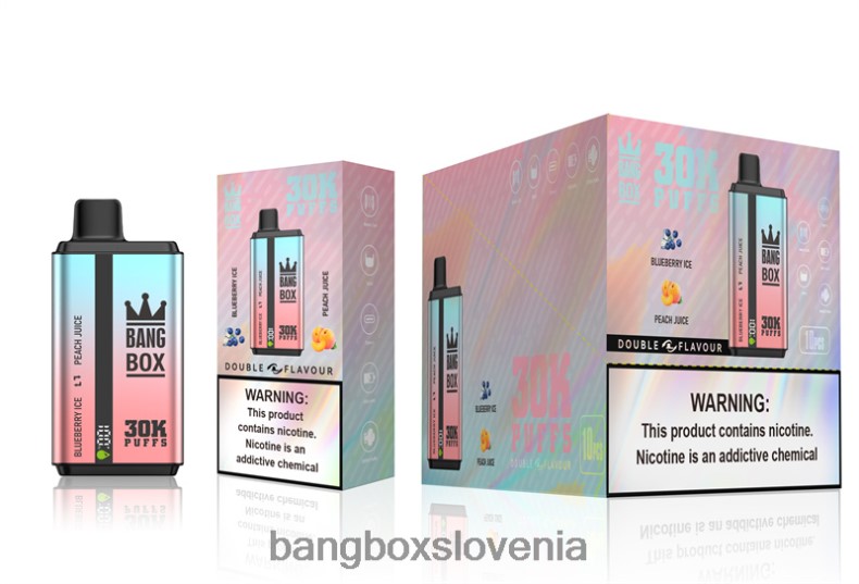 Bang Box Vape Price - Bang Box 30000 vdihov dvojnih okusov borovničev led in breskov sok 4PNRF863