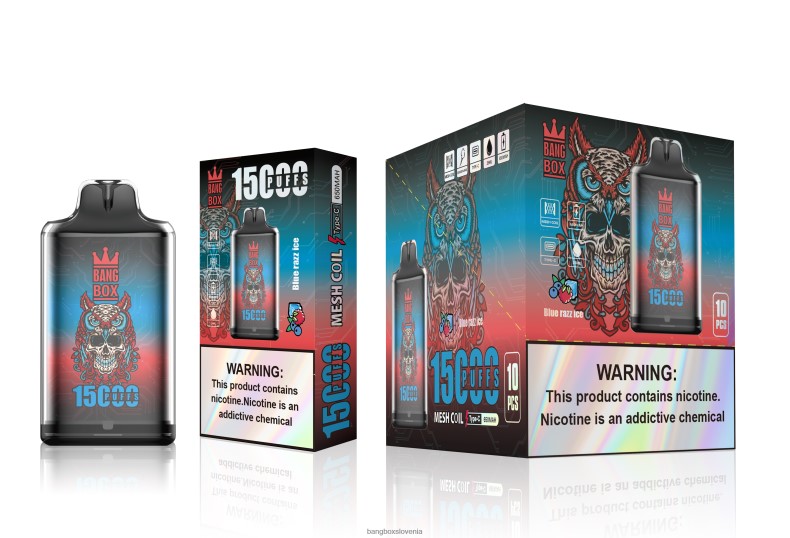 Bang Box Vape Cena - Bang Box s1-15000 vpihov modri razz led 4PNRF8108