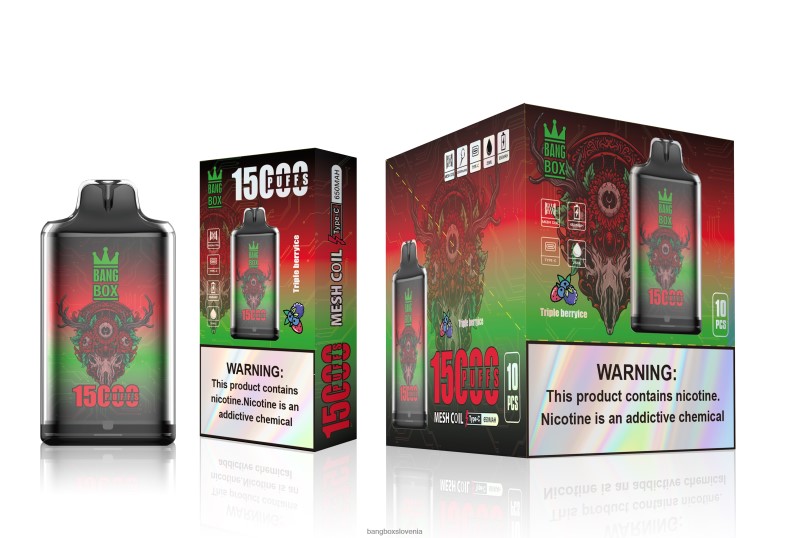 Bang Box Vape Cena - Bang Box s1-15000 vpihov trojni jagodni led 4PNRF8104