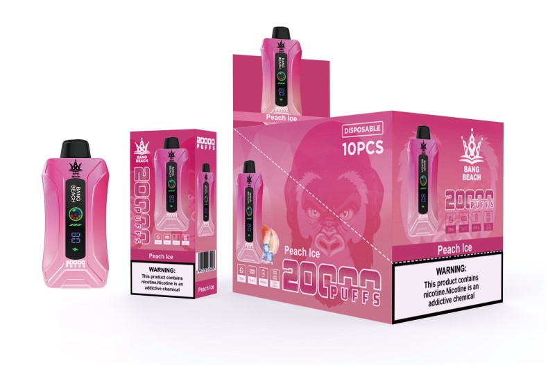 Bang Box Slovenia - Bang Beach Vape s pametnim zaslonom z 20000 vpihi breskov led 4PNRF89