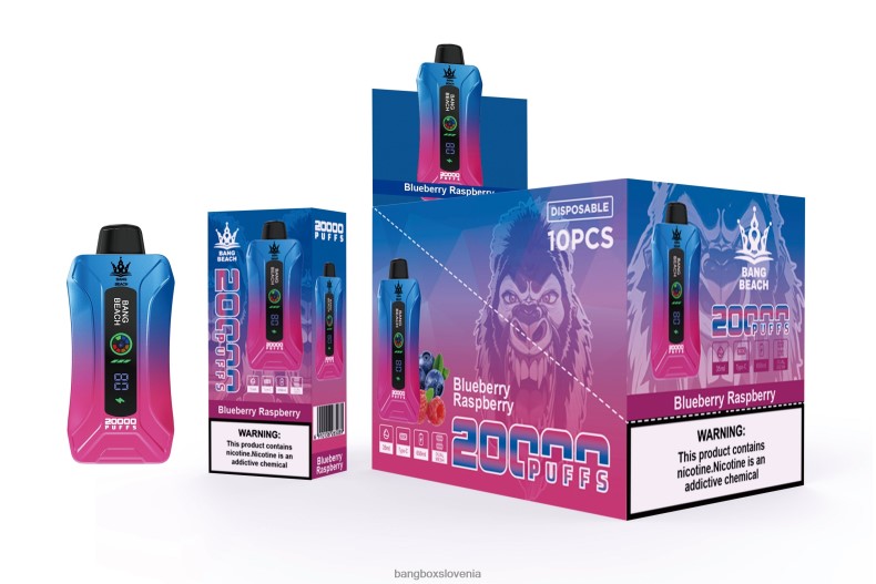 Bang Box Vape Cena - Bang Beach Vape s pametnim zaslonom z 20000 vpihi borovnica malina 4PNRF812