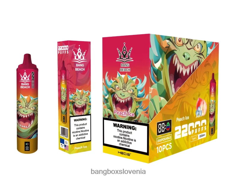 Bang Box Vape Cena - Bang Beach Pametni zaslon z 22000 vpihi breskov led 4PNRF816